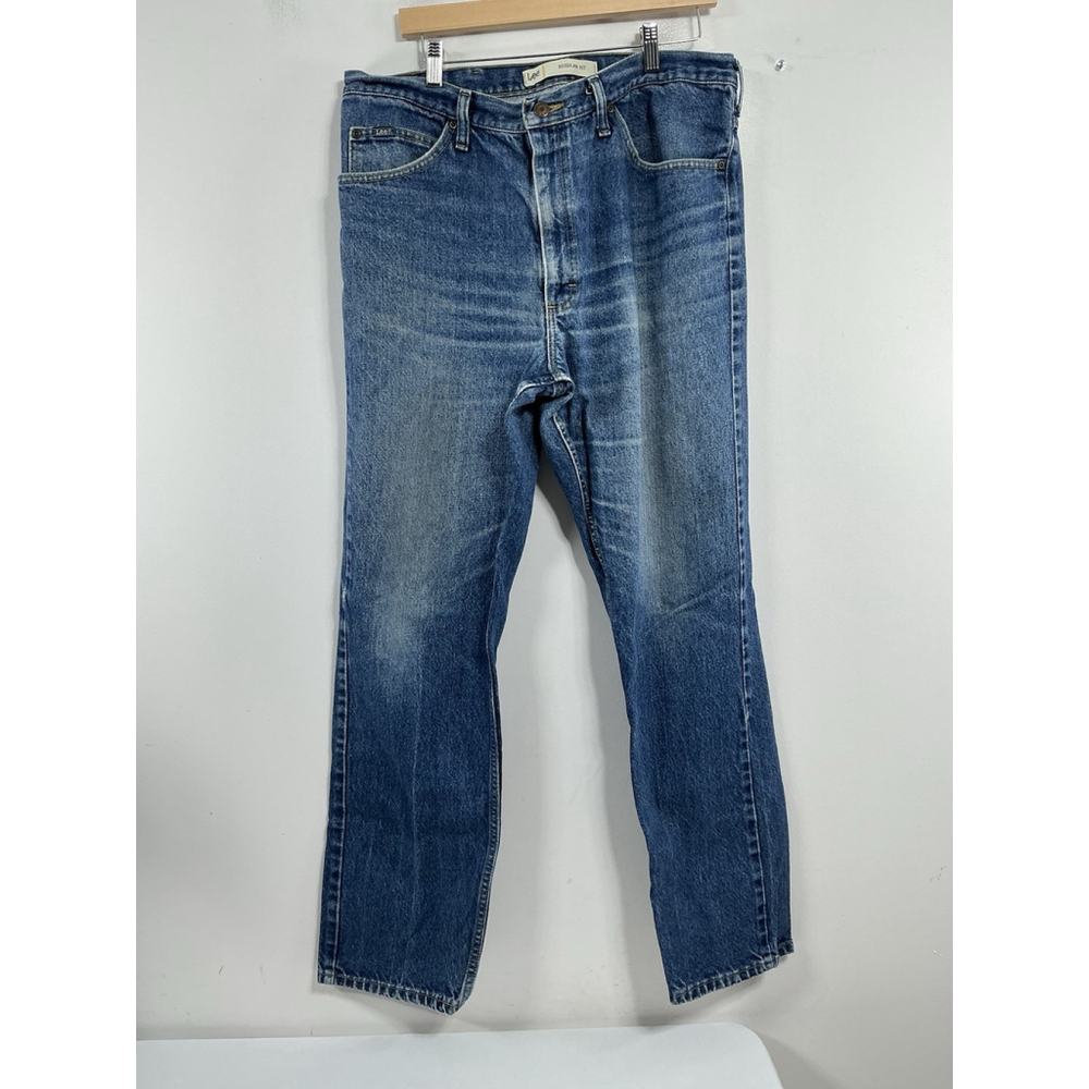 Men’s Lee Regular Fit Blue Jeans 38x34 Straight Leg